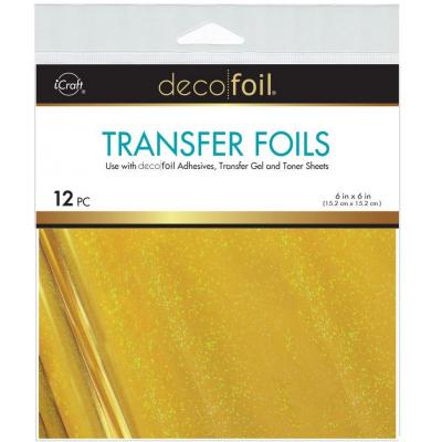 iCraft Deco Foil Transfer Sheets - Gold Sparkle